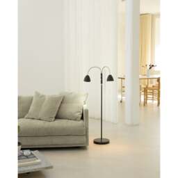 Halo Design Room Floor Lamp - 2-Arm - Black / Chrome Size: 2-Arm - thumbnail 2