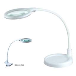 Halo Design Mini Magni Table Light - Base &amp Clip - White - 3x Magnification Size: Small