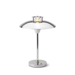 Halo Design Stepp 1-2-3 Rechargeable Portable Table Lamp Colour: Chrome