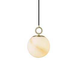 Halo Design Stockholm Pendant Light - O 18cm Size:  18cm, Colour: Marble Brown