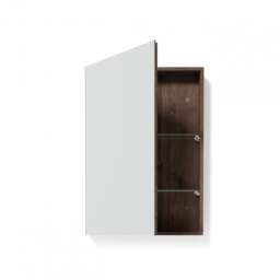 Wireworks Slimfit Magnifier Bathroom Cabinet 600 - Walnut