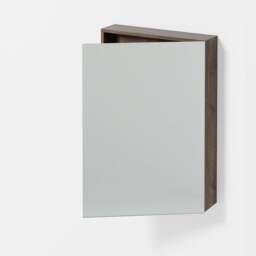 Wireworks Slimfit Magnifier Bathroom Cabinet 600 - Walnut - thumbnail 4