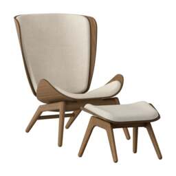 Umage The Reader Armchair - Dark Oak - White Sands Colour: White Sands - thumbnail 3