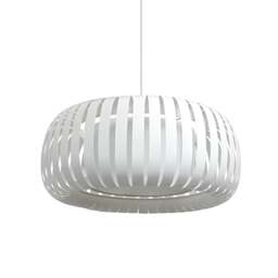 Shropshire Shades Linterna Lampshade - White - Small 45cm - With White Rosette Cord Set Colour: White, Size: Small 45cm, Cord Set Option: With White R