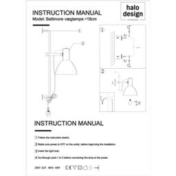 Halo Design Baltimore Wall Light - O 18cm - Black - thumbnail 2