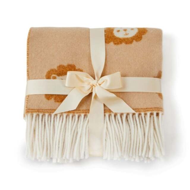 Tweedmill Textiles Merino Lambswool Baby Blanket - Lion - image 1