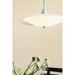 Halo Design Baroni Opal Glass Pendant Light - O 40cm Size:  40cm, Colour: Aluminium - thumbnail 3