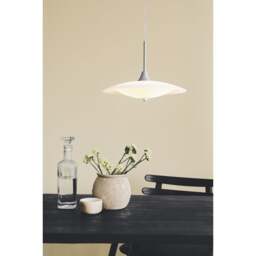 Halo Design Baroni Opal Glass Pendant Light - O 40cm Size:  40cm, Colour: Aluminium - thumbnail 2