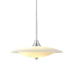 Halo Design Baroni Opal Glass Pendant Light - O 40cm Size:  40cm, Colour: Aluminium