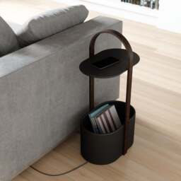 Umbra Bellwood Storage Side Table - Black/Walnut - thumbnail 3