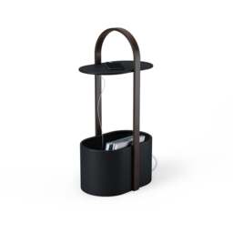 Umbra Bellwood Storage Side Table - Black/Walnut - thumbnail 1