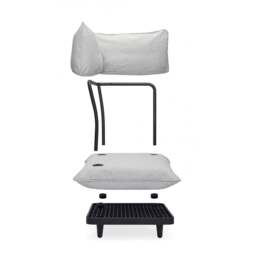 Fatboy Paletti Modular Outdoor Lounge Furniture - Mist Option: Modular Corner Seat - thumbnail 2