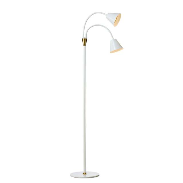Halo Design Hygge 2-Arm Floor Lamp - H 135cm Colour: Glossy White - image 1
