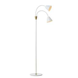 Halo Design Hygge 2-Arm Floor Lamp - H 135cm Colour: Glossy White - thumbnail 1