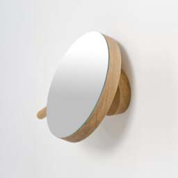 Wireworks Magnifying Wall Mirror - Oak - thumbnail 3