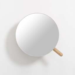 Wireworks Magnifying Wall Mirror - Oak - thumbnail 2