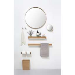 Wireworks Magnifying Wall Mirror - Oak - thumbnail 5