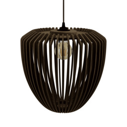 Umage Clava Wood Pendant Light - Dark Oak with Black Cord Set With or Without Cord Set: With Black Cord Set - thumbnail 2