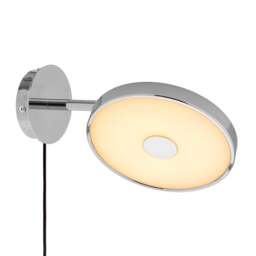 Umage Asteria Short Monochrome Wall Light - Polished Steel Colour: Polished Steel, Mounting: Not Hardwired