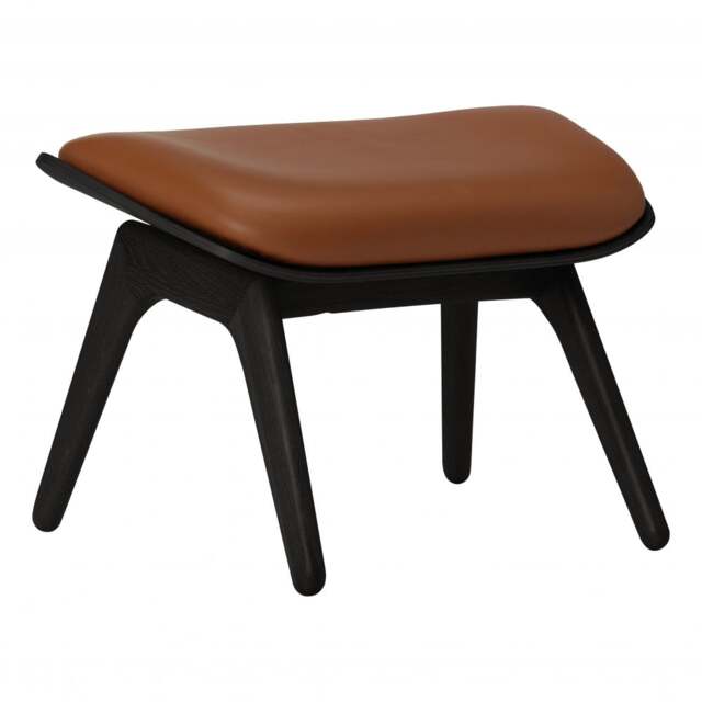 Umage The Reader Ottoman - Hope Leather Upholstery - Black Oak - Hope Leather Cognac Wood: Black Oak, Colour: Cognac - image 1