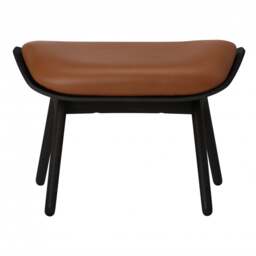 Umage The Reader Ottoman - Hope Leather Upholstery - Black Oak - Hope Leather Cognac Wood: Black Oak, Colour: Cognac - thumbnail 2