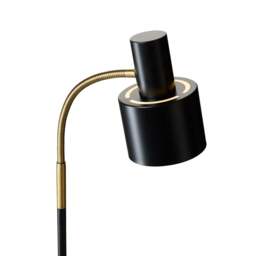 Halo Design Vogue Floor Lamp - H 143cm - Black/Antique Brass Colour: Black - thumbnail 2
