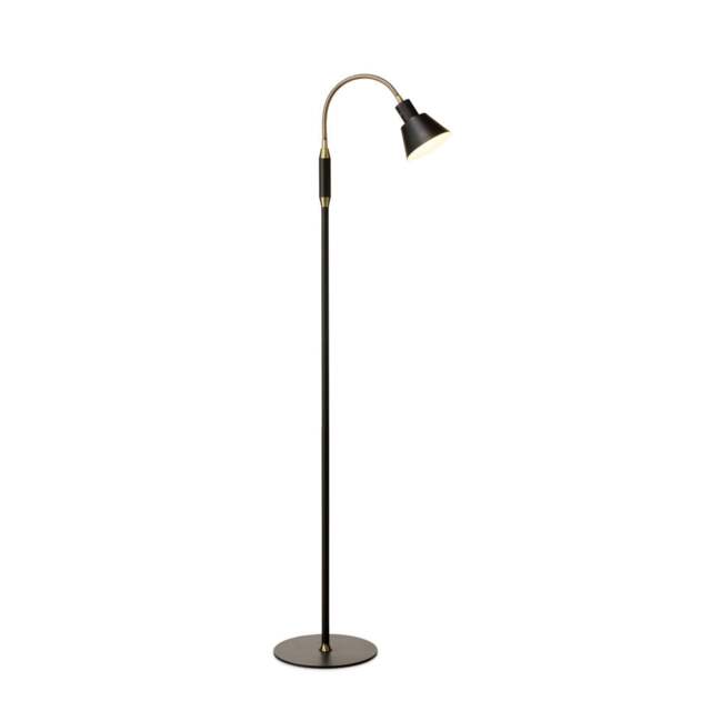 Halo Design Space LED Floor Lamp - 1-Arm - Black / Antique Brass Size: 1-Arm