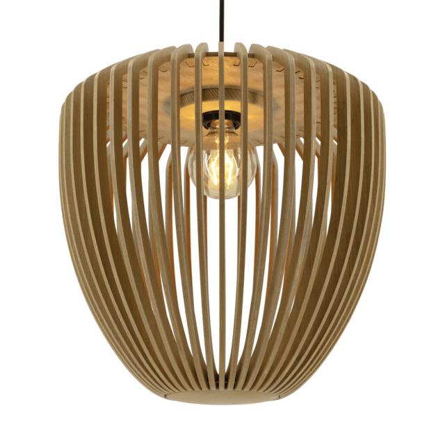 Umage Clava Wood Pendant Light - Natural Oak with Black Cord Set With or Without Cord Set: With Black Cord Set - image 1