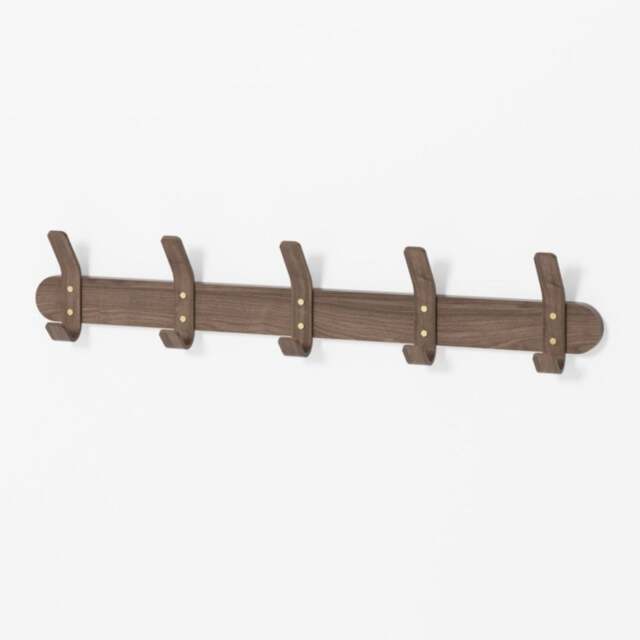 Wireworks Left Hook 5 Hooks Rail - Walnut - image 1