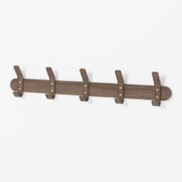 Wireworks Left Hook 5 Hooks Rail - Walnut - thumbnail 1
