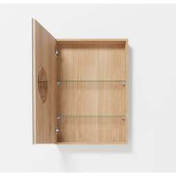 Wireworks Slimfit Magnifier Bathroom Cabinet 600 - Oak - thumbnail 6
