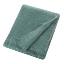 Bronte By Moon Luxury Mohair Throw - Juniper Colour: Juniper