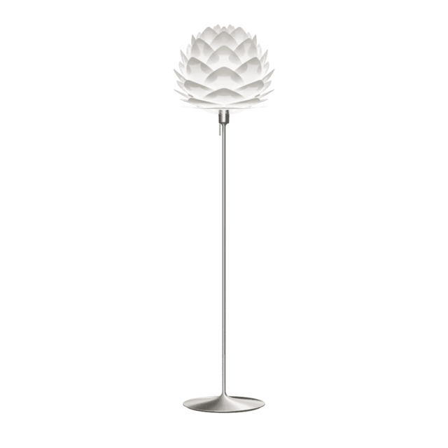 Umage Silvia Floor Lamp - White Silvia/Brushed Steel Sante Stand - image 1
