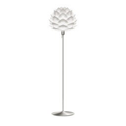 Umage Silvia Floor Lamp - White Silvia/Brushed Steel Sante Stand - thumbnail 1