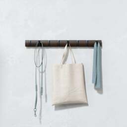 Umbra Flip 8 Hook Coat Rack - Black/Walnut - thumbnail 7