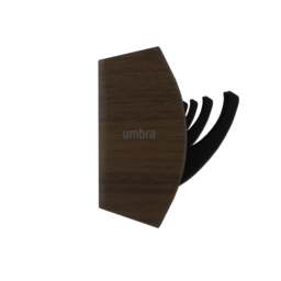 Umbra Flip 8 Hook Coat Rack - Black/Walnut - thumbnail 5