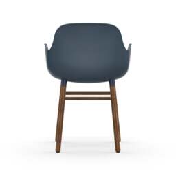 Normann Copenhagen Form Armchair - Blue - Walnut Legs Shell Colour: Blue, Leg Colour: Walnut - thumbnail 4
