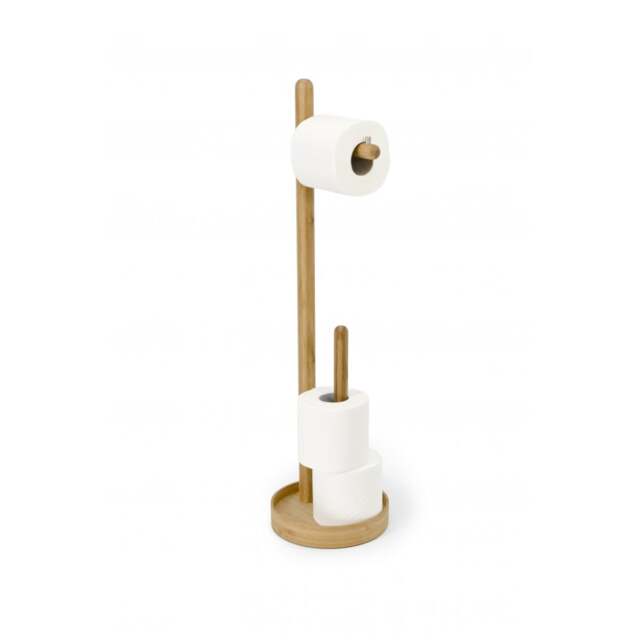 Wireworks Yoku Freestanding Toilet Roll Holder - Bamboo - image 1