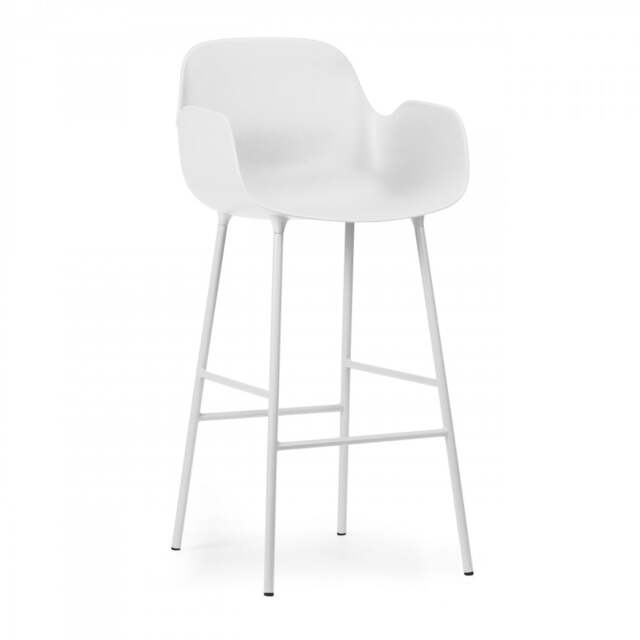 Normann Copenhagen Form Bar Armchair - 75cm - White Shell Colour: White - image 1