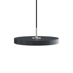 Umage Asteria Mini Pendant Light - Anthracite (plus steel detail) Asteria Detail: Steel