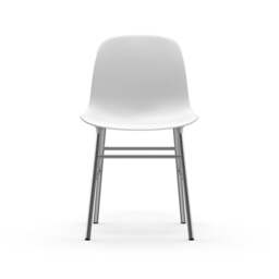 Normann Copenhagen Form Chair - White - Chrome Legs Shell Colour: White, Leg Colour: Chrome - thumbnail 2