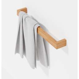 Wireworks Arena Single Towel Rail - 60cm - Bamboo - thumbnail 5