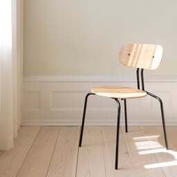 Umage Curious Dining Chair - Oak - Black Legs - Caramel Cushion Leg Colour: Black Legs, Colour: Caramel - thumbnail 5
