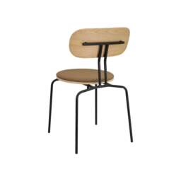 Umage Curious Dining Chair - Oak - Black Legs - Caramel Cushion Leg Colour: Black Legs, Colour: Caramel - thumbnail 2