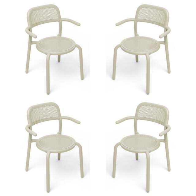 Fatboy Set of 4 Toni Stackable Garden Armchairs - Desert Colour: Desert - image 1