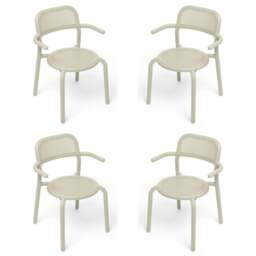 Fatboy Set of 4 Toni Stackable Garden Armchairs - Desert Colour: Desert - thumbnail 1