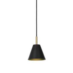Halo Design Hygge Metal Pendant Lamp - 12cm dia - Graphite Black Size:  12cm, Colour: Graphite Black