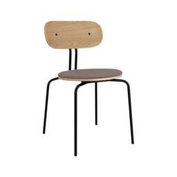 Umage Curious Dining Chair - Oak - Black Legs - Monrose Cushion Leg Colour: Black Legs, Colour: Monrose - thumbnail 1