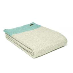 Tweedmill Textiles Pure New Wool Throw with Whipped Edge - Crossweave Peacock Blue