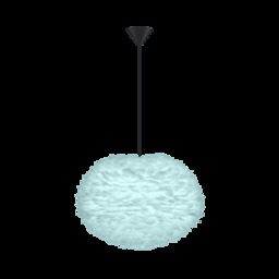 Umage Eos Feather Pendant Shade - Light Blue - Mini - 35cm with Black Cord Set With or Without Cord Set: With Black Cord Set